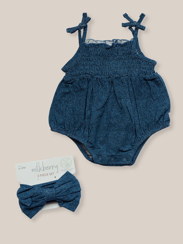Romper Faux Denim